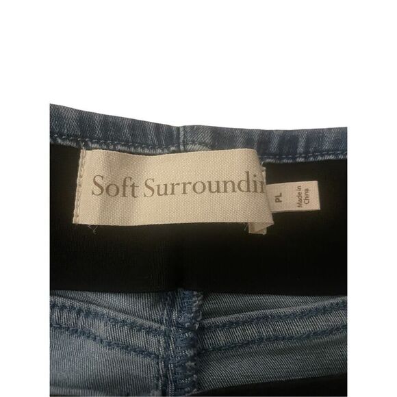 NWT Soft Surroundings Supremely Soft Pull on skinny Jeans Comfort Waist Size PL - Picture 6 of 16